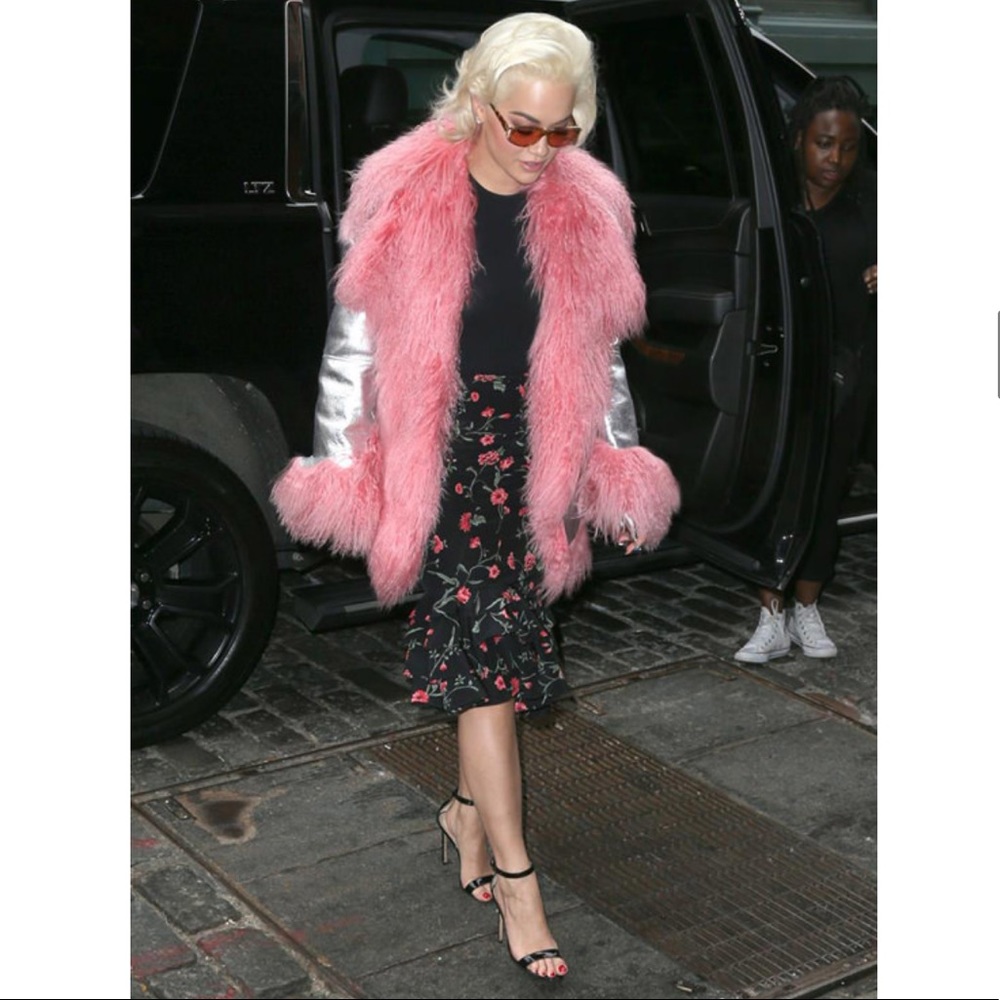Michael Kors Collection Metallic Leather Shearling
